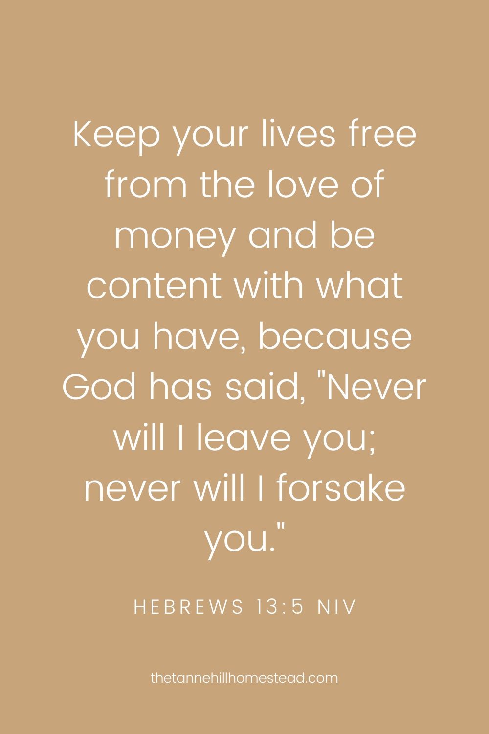 Hebrews 13:5 - Bible verses about contentment