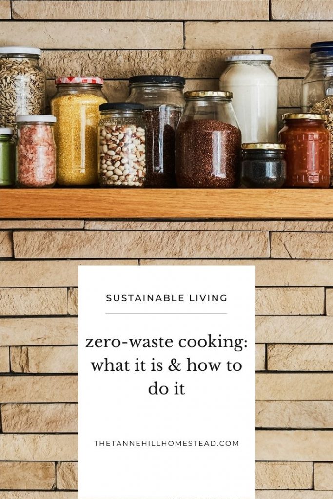 Curious about zero-waste cooking & how you can achieve it in your own home? If so, this post is the perfect place to start. Check it out now! #zerowaste #zerowastecooking #zerowastekitchen #zerowasteliving #sustainableliving #zerowastelifestyle #zerowastegroceryshopping